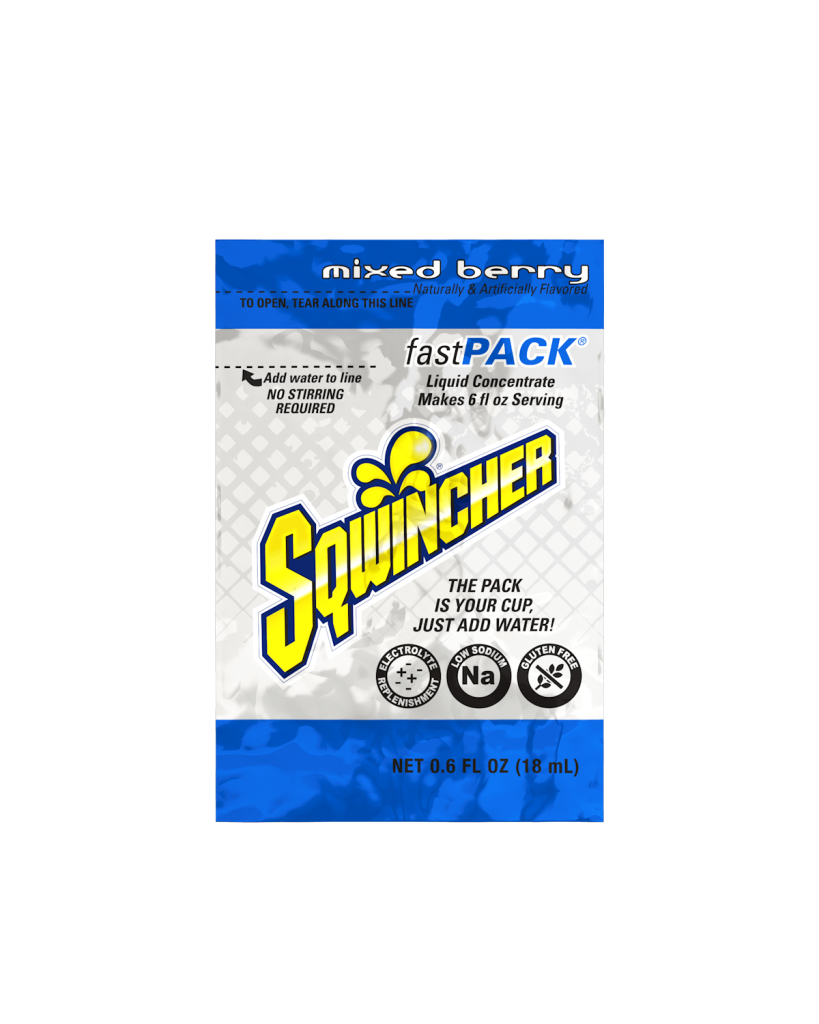 Sqwincher Fast Pack Liquid Concentrate, 50 per box