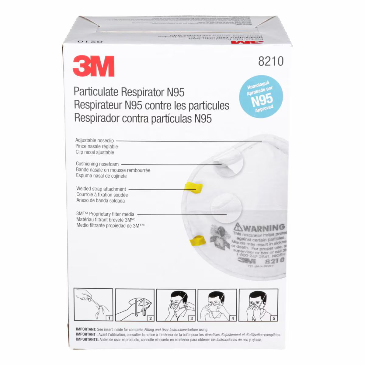 3M 8210 Particulate Respirator N95