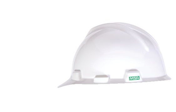 Peoples Logo V-Gard White Hard Hat