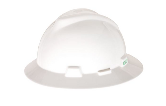 Peoples Logo V-Gard White Full Brim Hard Hat