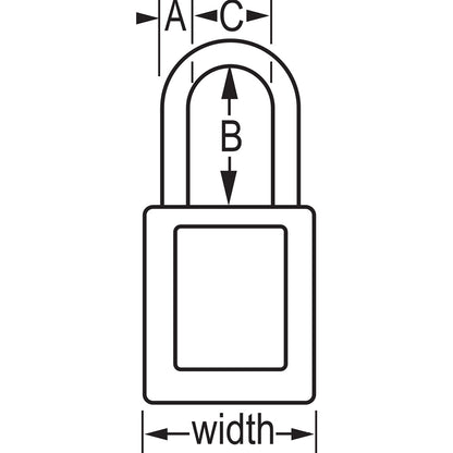 1" Red Lock Keyed Different