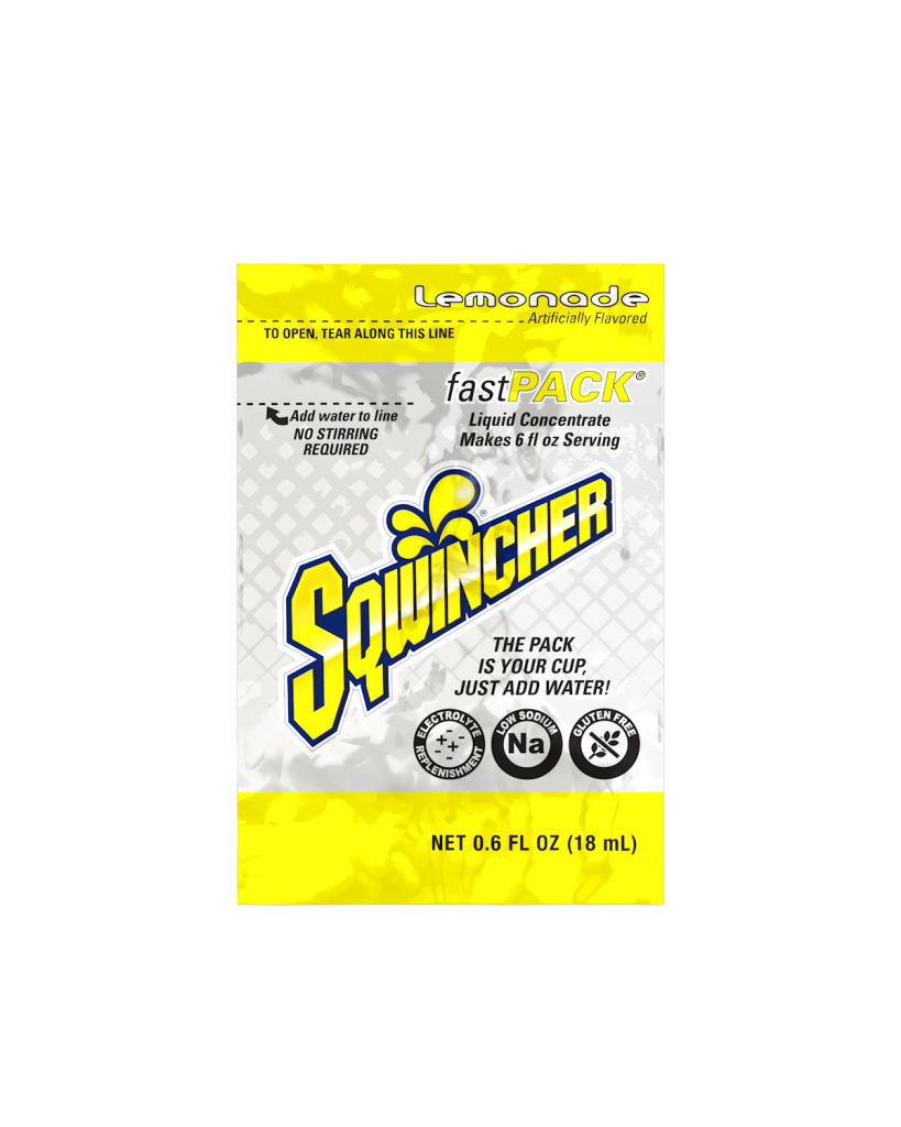 Sqwincher Fast Pack Liquid Concentrate, 50 per box