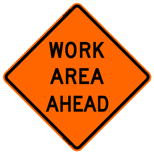 36” Roll Up Sign Work Area Ahead