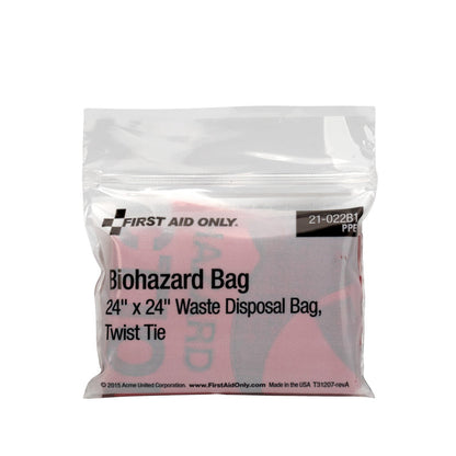 7 gal Bio-Hazard Waste Bag 24" x 23", with twist Ties (2 per box)